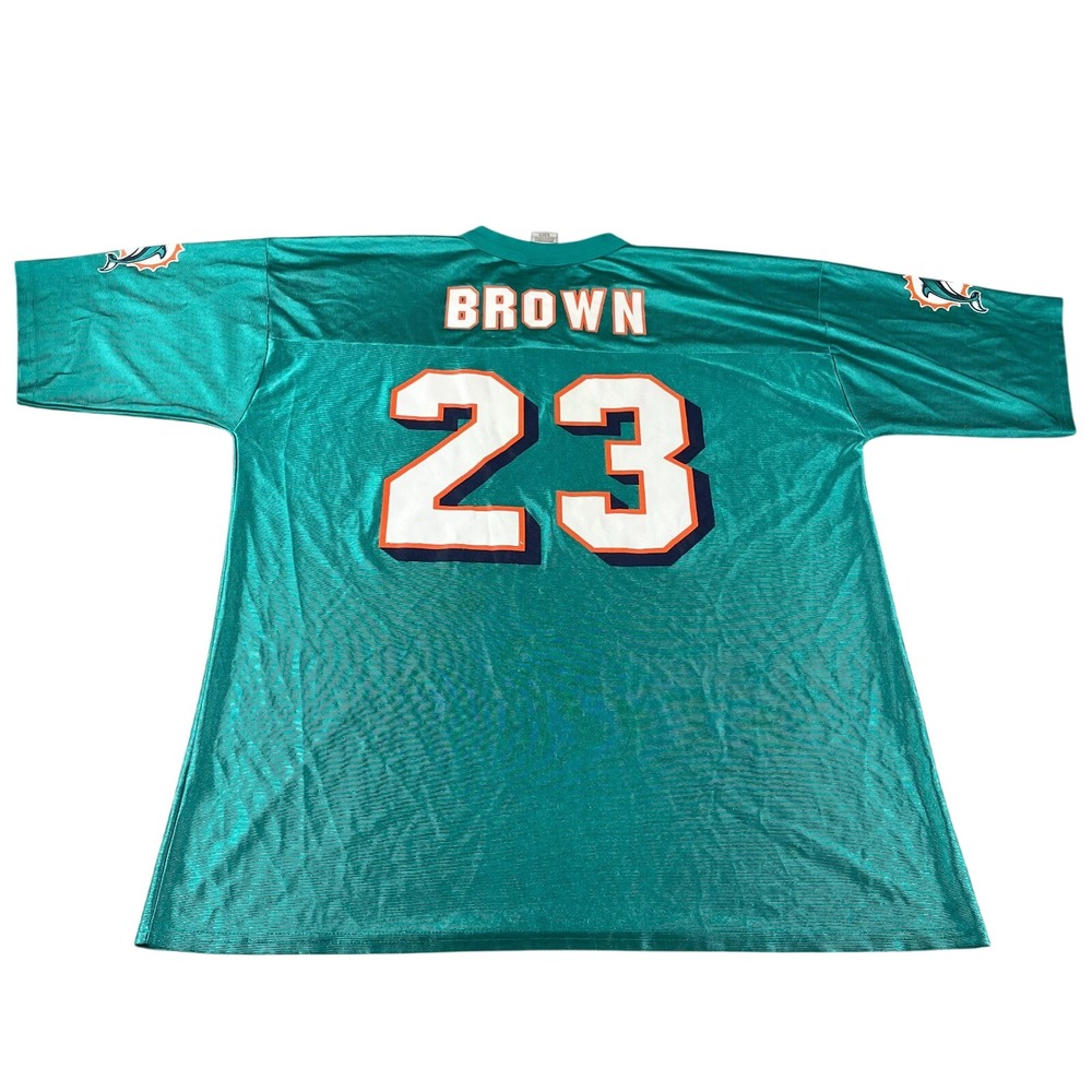 Reebok Jersey Mens XL Miami Dolphins Blue Ronnie Brownâ #23 NFL Team Apparel *